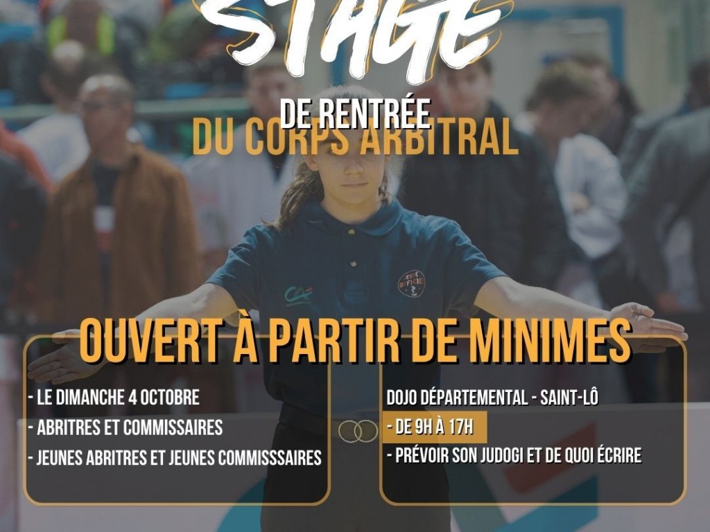 Image de l'actu 'STAGE DE RENTRÉE DU CORPS ARBITRAL'