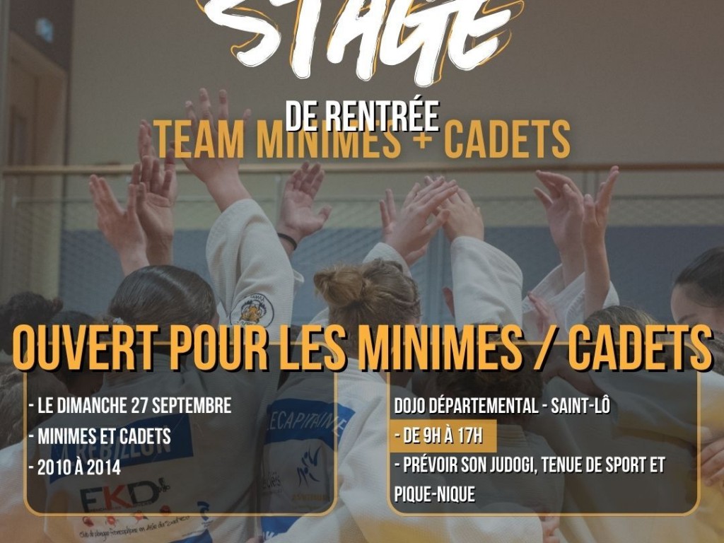 Image de l'actu 'STAGE DE RENTRÉE TEAM MINIMES + CADETS'
