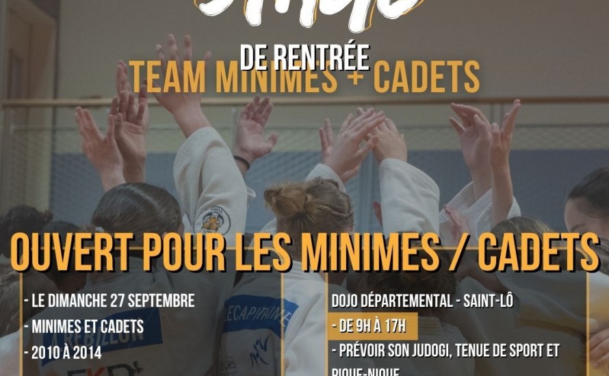 STAGE DE RENTRÉE TEAM MINIMES + CADETS